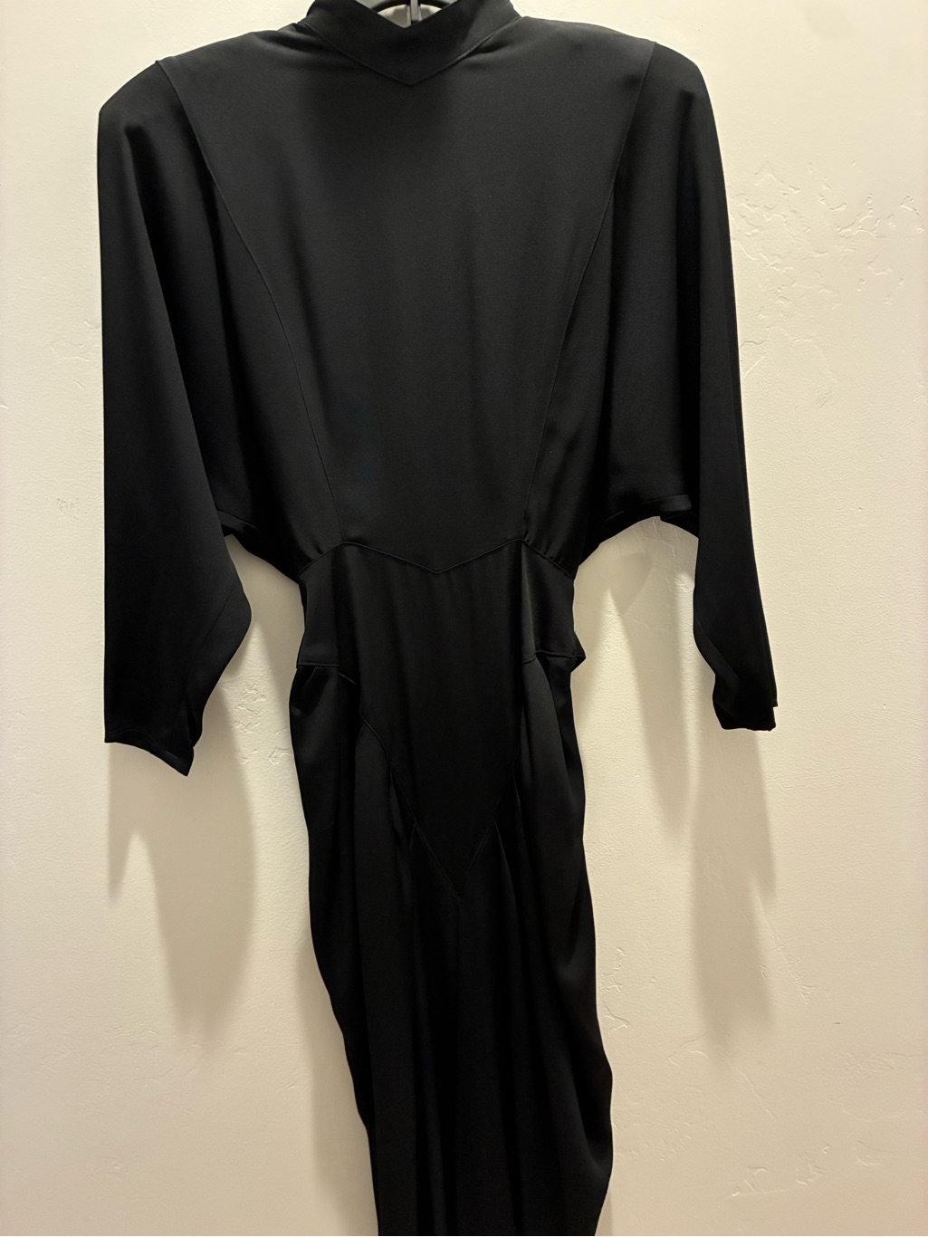 Sophisticated Black Long-Sleeve Women's Dress